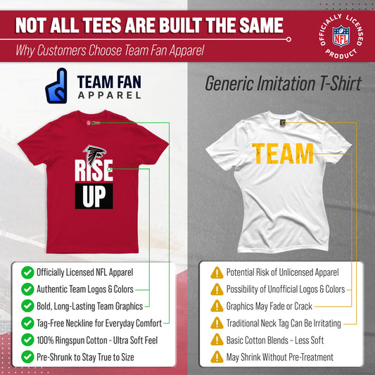 Atlanta Falcons NFL Adult Team Slogan Unisex T-Shirt - Red