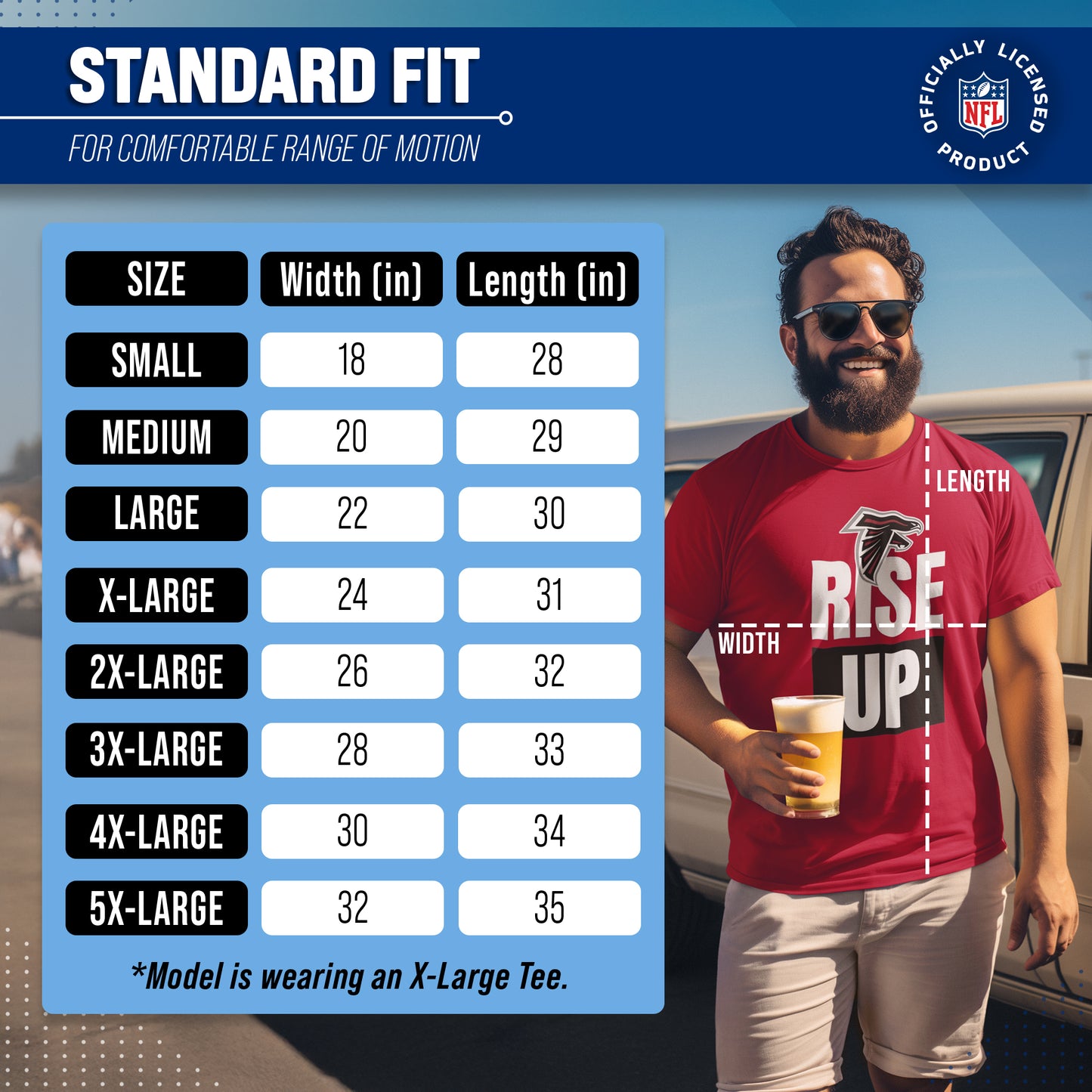 Atlanta Falcons NFL Adult Team Slogan Unisex T-Shirt - Red