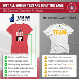 Atlanta Falcons NFL Womens Team Slogan Short Sleeve Tshirt - Red