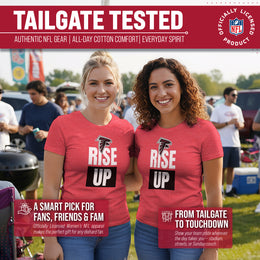 Atlanta Falcons NFL Womens Team Slogan Short Sleeve Tshirt - Red