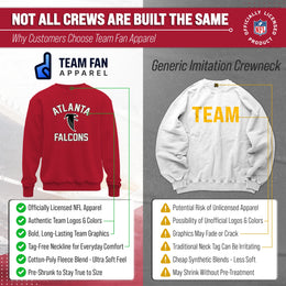 Atlanta Falcons NFL Adult Unisex Retro Gameday Ultra Soft Fleece Crewneck Sweatshirt - Red