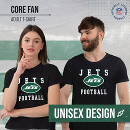 New York Jets NFL Core Fan Adult Pro Football T-Shirt - Black