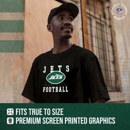 New York Jets NFL Core Fan Adult Pro Football T-Shirt - Black
