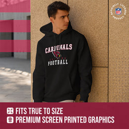 Arizona Cardinals NFL Core Fan Adult Hooded Sweatshirt - Black