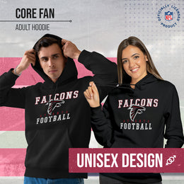 Atlanta Falcons NFL Core Fan Adult Hooded Sweatshirt - Black