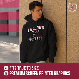 Atlanta Falcons NFL Core Fan Adult Hooded Sweatshirt - Black