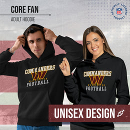 Washington Commanders NFL Core Fan Adult Hooded Sweatshirt - Black