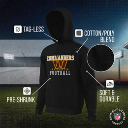 Washington Commanders NFL Core Fan Adult Hooded Sweatshirt - Black