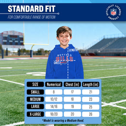 Buffalo Bills NFL Youth Starting Fresh Hoodie- Pro Football Sweatshirt for Boys and Girls - Royal