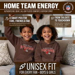 Cleveland Browns NFL Youth Starting Fresh Hoodie- Pro Football Sweatshirt for Boys and Girls - Brown