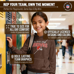 Cleveland Browns NFL Youth Starting Fresh Hoodie- Pro Football Sweatshirt for Boys and Girls - Brown