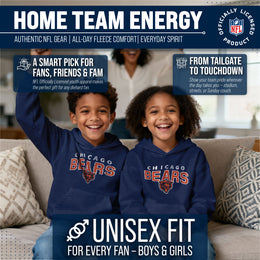 Chicago Bears NFL Youth Starting Fresh Hoodie- Pro Football Sweatshirt for Boys and Girls - Navy