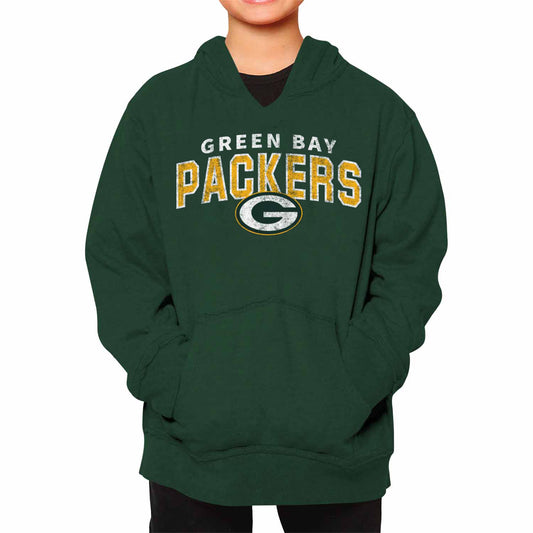 Green Bay Packers NFL Youth Starting Fresh Hoodie- Pro Football Sweatshirt for Boys and Girls - Green