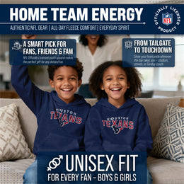 Houston Texans NFL Youth Starting Fresh Hoodie- Pro Football Sweatshirt for Boys and Girls - Navy