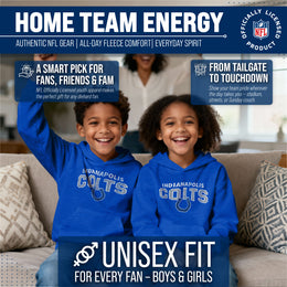 Indianapolis Colts NFL Youth Starting Fresh Hoodie- Pro Football Sweatshirt for Boys and Girls - Royal
