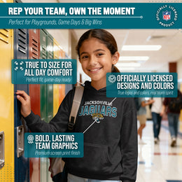 Jacksonville Jaguars NFL Youth Starting Fresh Hoodie- Pro Football Sweatshirt for Boys and Girls - Black