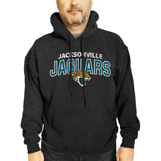 Jacksonville Jaguars NFL Adult Unisex Starting Fresh Ultra Soft Fleece Hooded Sweatshirt - Black Heather