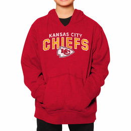 Kansas City Chiefs NFL Youth Starting Fresh Hoodie- Pro Football Sweatshirt for Boys and Girls - Red