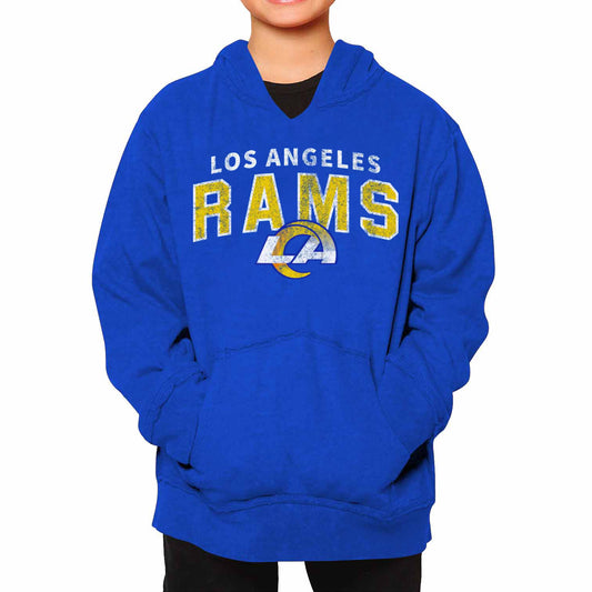 Los Angeles Rams NFL Youth Starting Fresh Hoodie- Pro Football Sweatshirt for Boys and Girls - Royal
