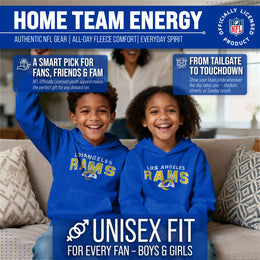 Los Angeles Rams NFL Youth Starting Fresh Hoodie- Pro Football Sweatshirt for Boys and Girls - Royal