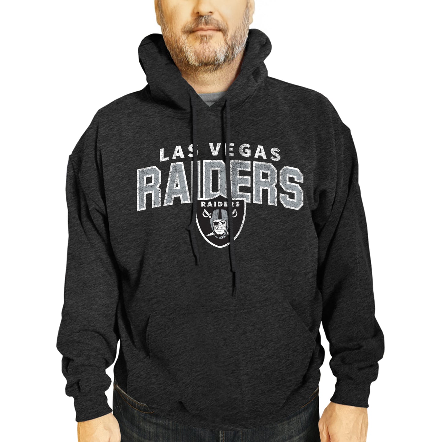 Las Vegas Raiders NFL Adult Unisex Starting Fresh Ultra Soft Fleece Hooded Sweatshirt - Black Heather