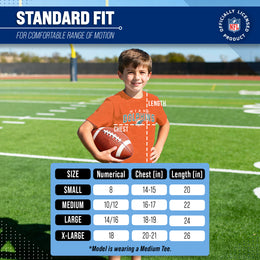 Miami Dolphins NFL Youth Starting Fresh Tee- Pro Football Tag-Less T-Shirt For Boys & Girls - Orange
