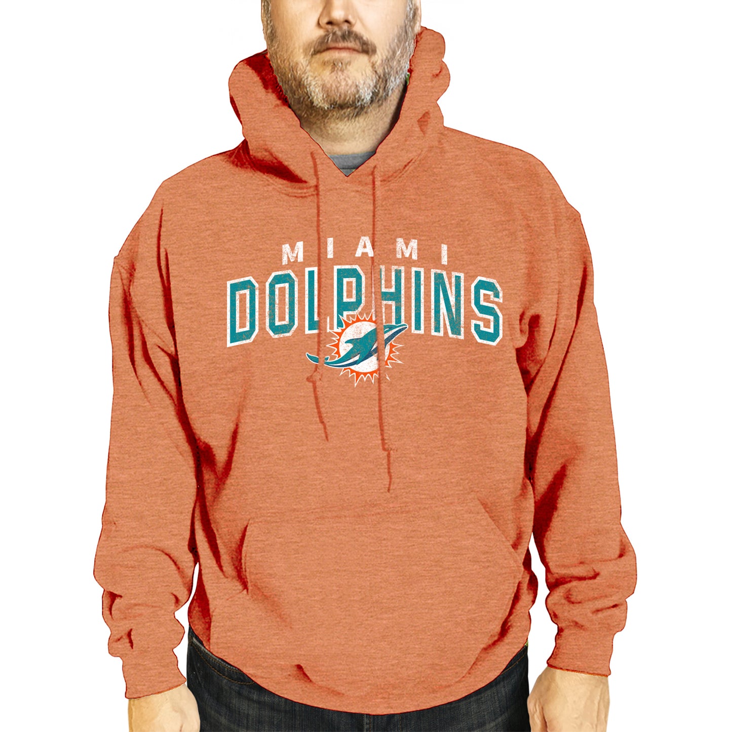 Miami Dolphins NFL Adult Unisex Starting Fresh Ultra Soft Fleece Hooded Sweatshirt - Orange