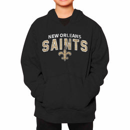 New Orleans Saints NFL Youth Starting Fresh Hoodie- Pro Football Sweatshirt for Boys and Girls - Black