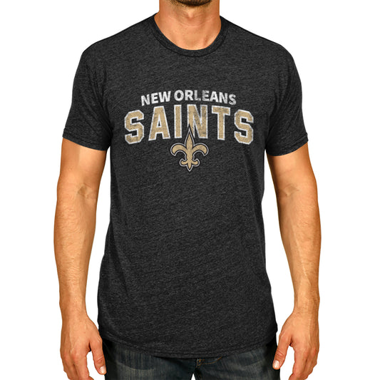 New Orleans Saints NFL Starting Fresh Short Sleeve Heather T-Shirt - Black