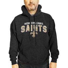 New Orleans Saints NFL Adult Unisex Starting Fresh Ultra Soft Fleece Hooded Sweatshirt - Black Heather