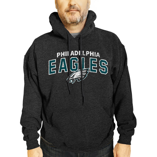 Philadelphia Eagles NFL Adult Unisex Starting Fresh Ultra Soft Fleece Hooded Sweatshirt - Black Heather