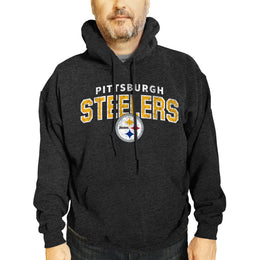 Pittsburgh Steelers NFL Adult Unisex Starting Fresh Ultra Soft Fleece Hooded Sweatshirt - Black Heather