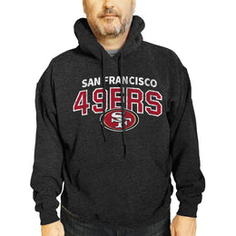 San Francisco 49ers NFL Adult Unisex Starting Fresh Ultra Soft Fleece Hooded Sweatshirt - Black Heather