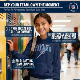 Tennessee Titans NFL Youth Starting Fresh Hoodie- Pro Football Sweatshirt for Boys and Girls - Navy