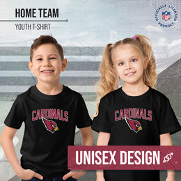 Arizona Cardinals NFL Youth Home Team Tee- Youth Pro Football T-Shirt For Boys & Girls Kids clothes - Black
