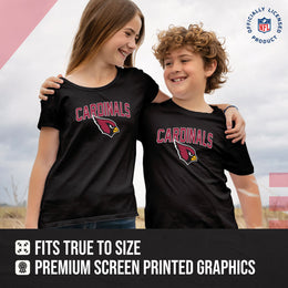 Arizona Cardinals NFL Youth Home Team Tee- Youth Pro Football T-Shirt For Boys & Girls Kids clothes - Black