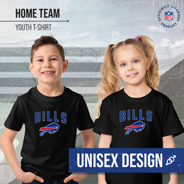 Buffalo Bills NFL Youth Home Team Tee- Youth Pro Football T-Shirt For Boys & Girls Kids clothes - Black