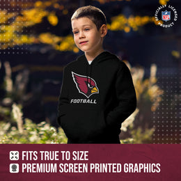 Arizona Cardinals NFL Youth Run City Hoodie- Kids Pro Football Pullover Sweatshirt- Officially Licensed - Black