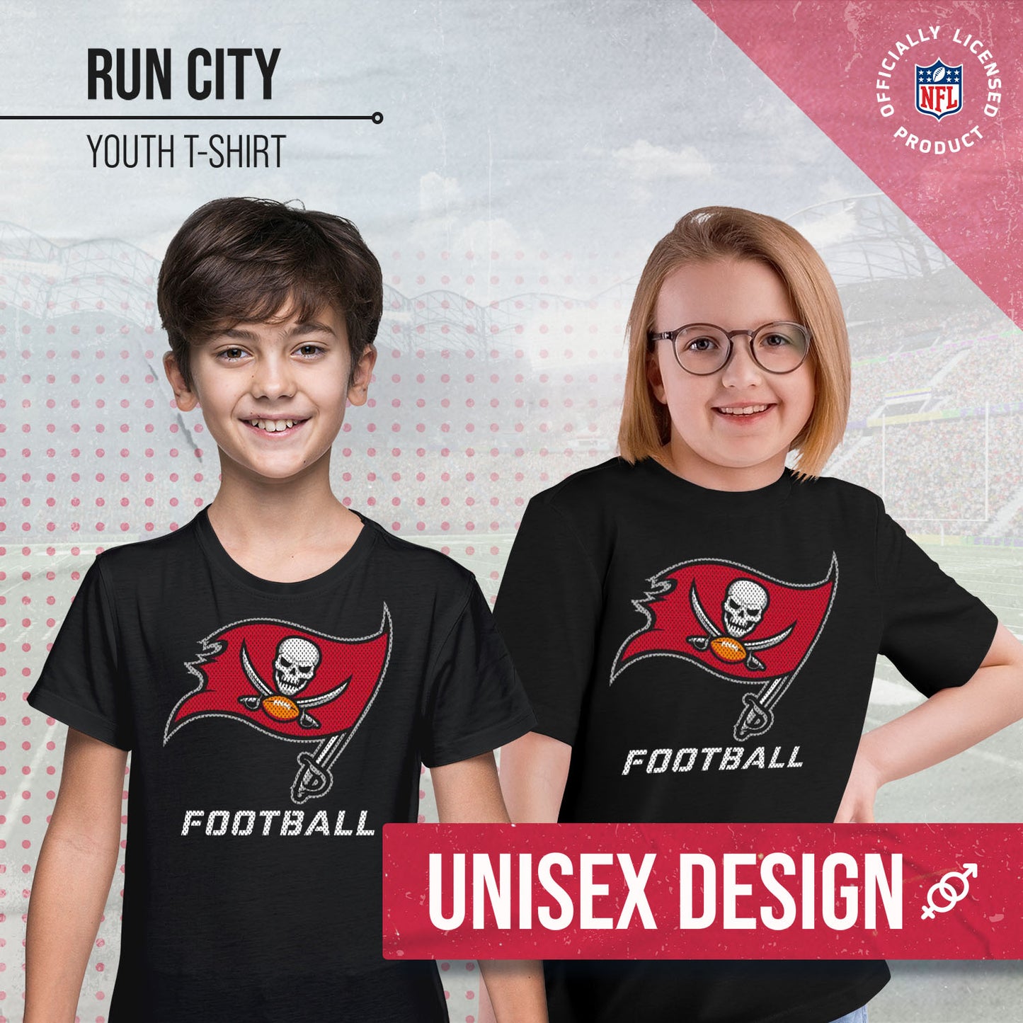 Tampa Bay Buccaneers NFL Youth Run City Tee - Black