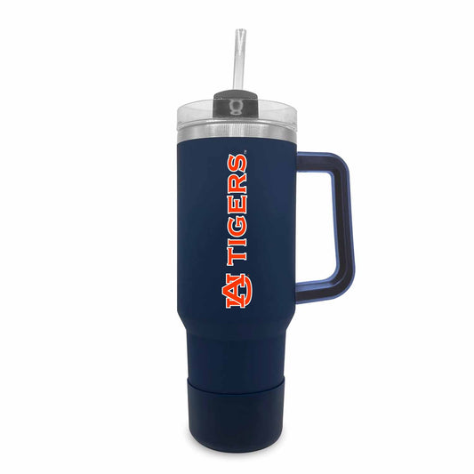Auburn Tigers College & University 40 oz Travel Tumbler With Handle - Navy