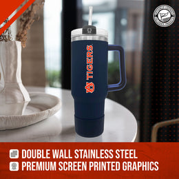 Auburn Tigers College & University 40 oz Travel Tumbler With Handle - Navy
