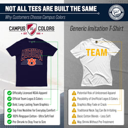 Auburn Tigers NCAA Adult Unisex Overtime Classics T-Shirt - Navy