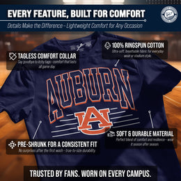 Auburn Tigers NCAA Adult Unisex Overtime Classics T-Shirt - Navy