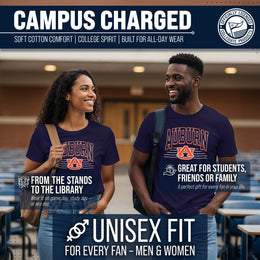 Auburn Tigers NCAA Adult Unisex Overtime Classics T-Shirt - Navy
