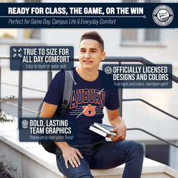 Auburn Tigers NCAA Adult Unisex Overtime Classics T-Shirt - Navy