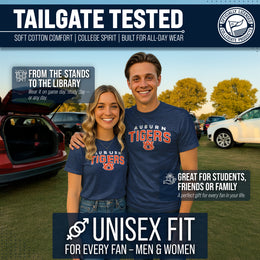 Auburn Tigers NCAA Adult Unisex Starting Fresh T-Shirt - Navy Heather