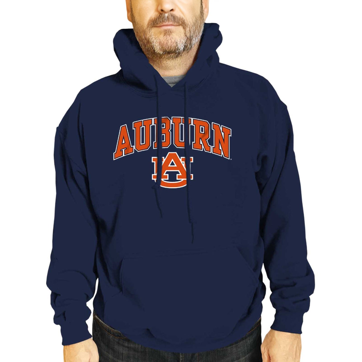 Auburn Tigers Campus Colors Adult Arch & Logo Soft Style Gameday Hooded Sweatshirt  - Navy