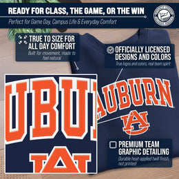 Auburn Tigers NCAA Adult Tackle Twill Crewneck Sweatshirt - Navy