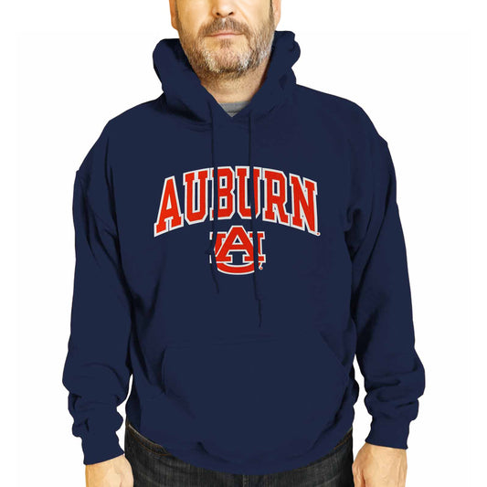 Auburn Tigers NCAA Adult Tackle Twill Hooded Sweatshirt - Navy