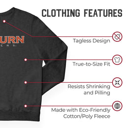 Auburn Tigers NCAA Adult Charcoal Crewneck Fleece Sweatshirt - Charcoal